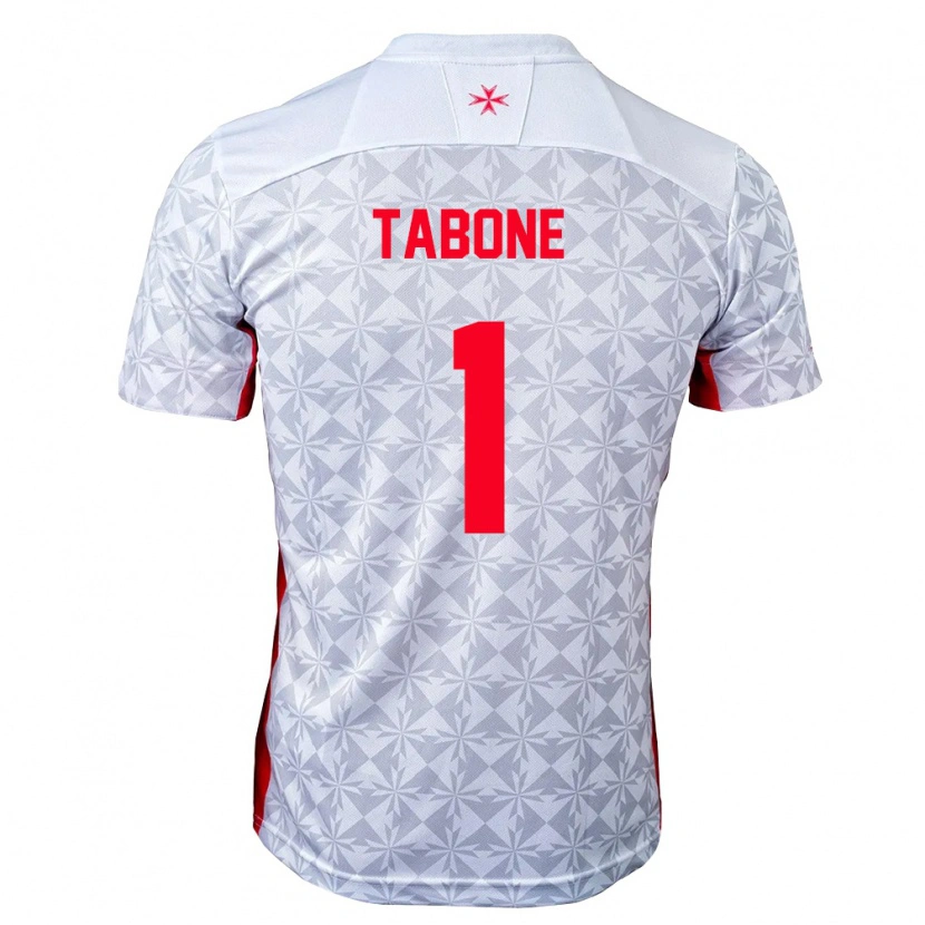 Danxen Men Malta Vincent Tabone #1 Gray White Red Away Jersey 26-28 T-Shirt