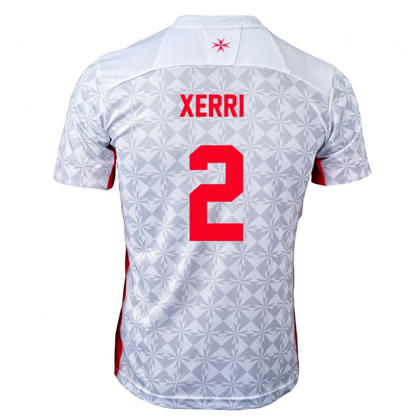 Danxen Men Malta Sven Xerri #2 Gray White Red Away Jersey 26-28 T-Shirt