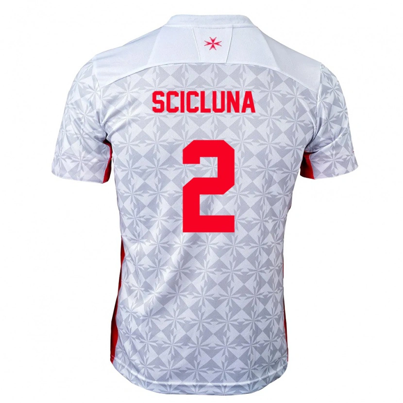 Danxen Men Malta Julian Scicluna #2 Gray White Red Away Jersey 26-28 T-Shirt