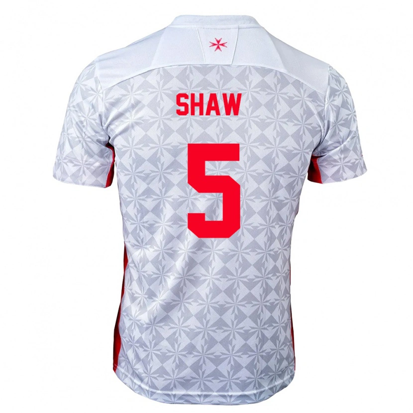 Danxen Men Malta Kurt Shaw #5 Gray White Red Away Jersey 26-28 T-Shirt