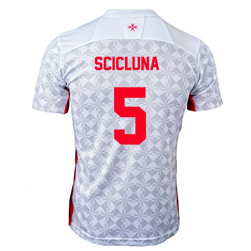 Danxen Men Malta Kean Scicluna #5 Gray White Red Away Jersey 26-28 T-Shirt