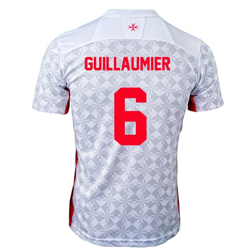 Danxen Men Malta Matthew Guillaumier #6 Gray White Red Away Jersey 26-28 T-Shirt