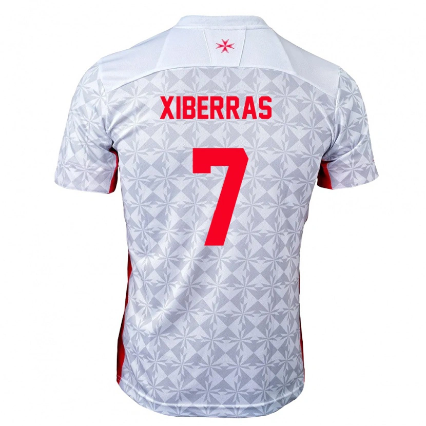 Danxen Men Malta Shaun Xiberras #7 Gray White Red Away Jersey 26-28 T-Shirt