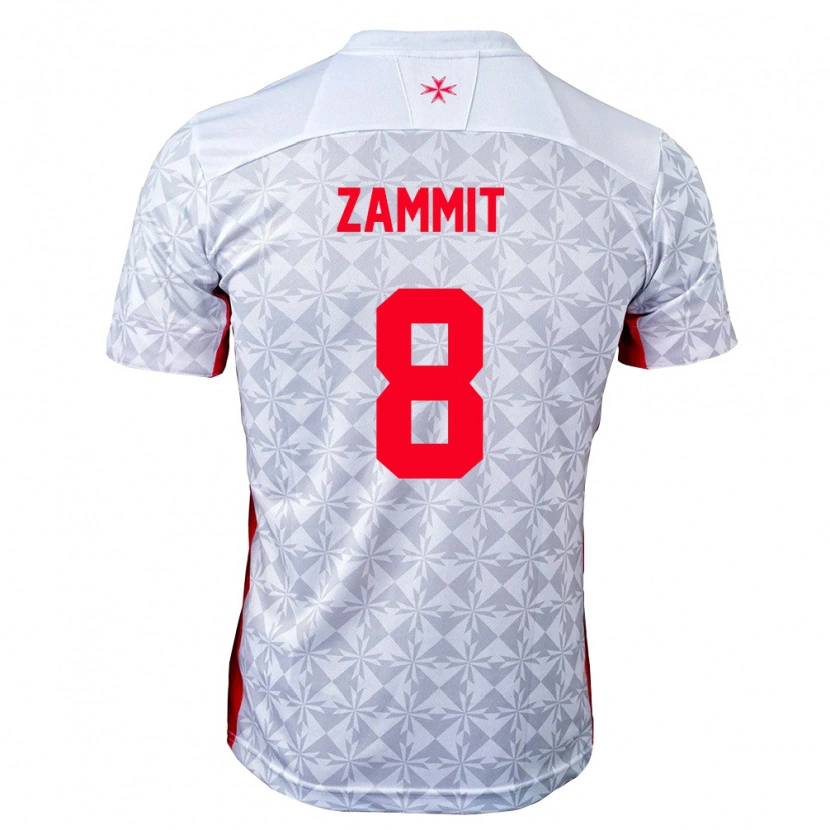 Danxen Men Malta Kaylon Zammit #8 Gray White Red Away Jersey 26-28 T-Shirt