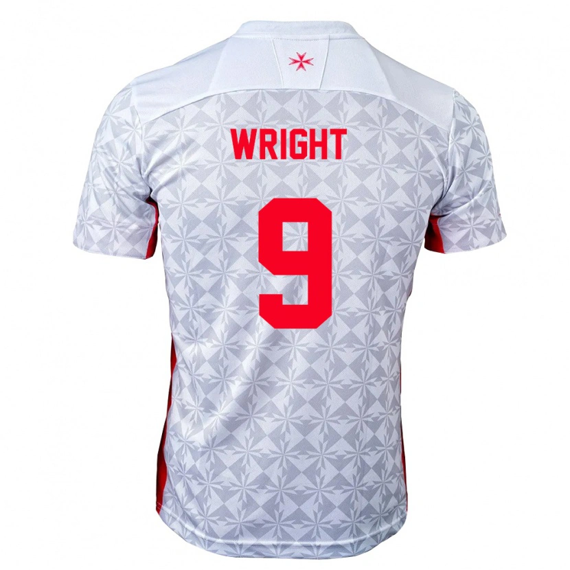 Danxen Men Malta Lukas Wright #9 Gray White Red Away Jersey 26-28 T-Shirt