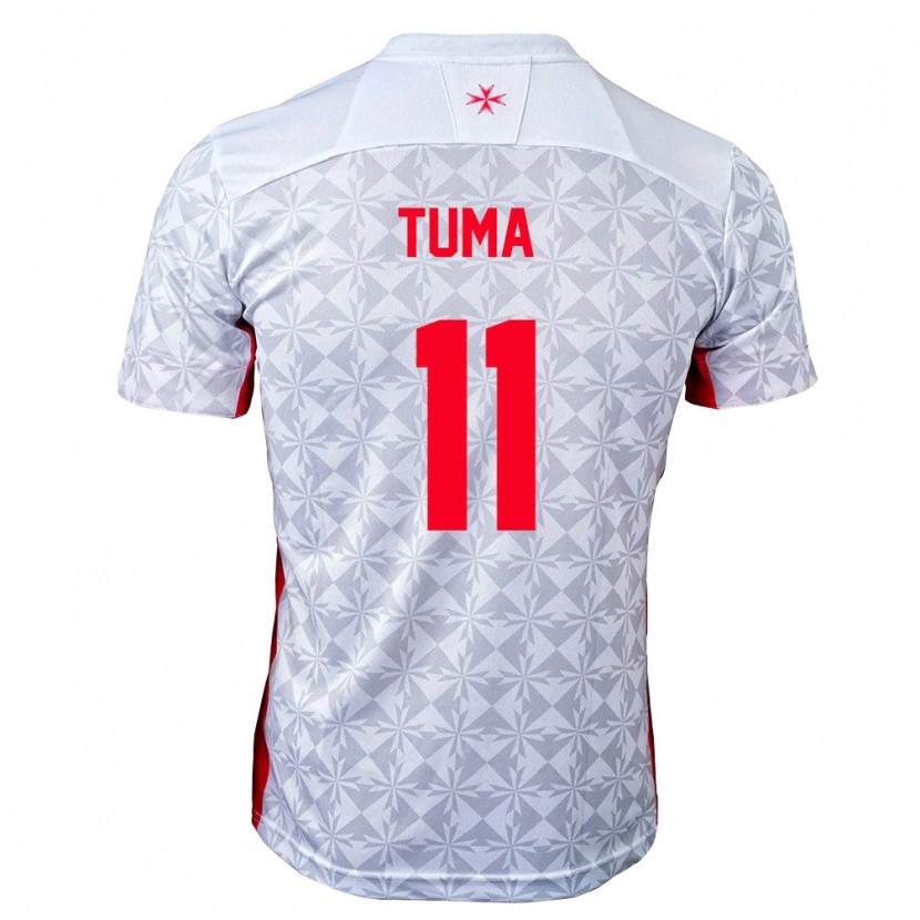 Danxen Men Malta Basil Tuma #11 Gray White Red Away Jersey 26-28 T-Shirt