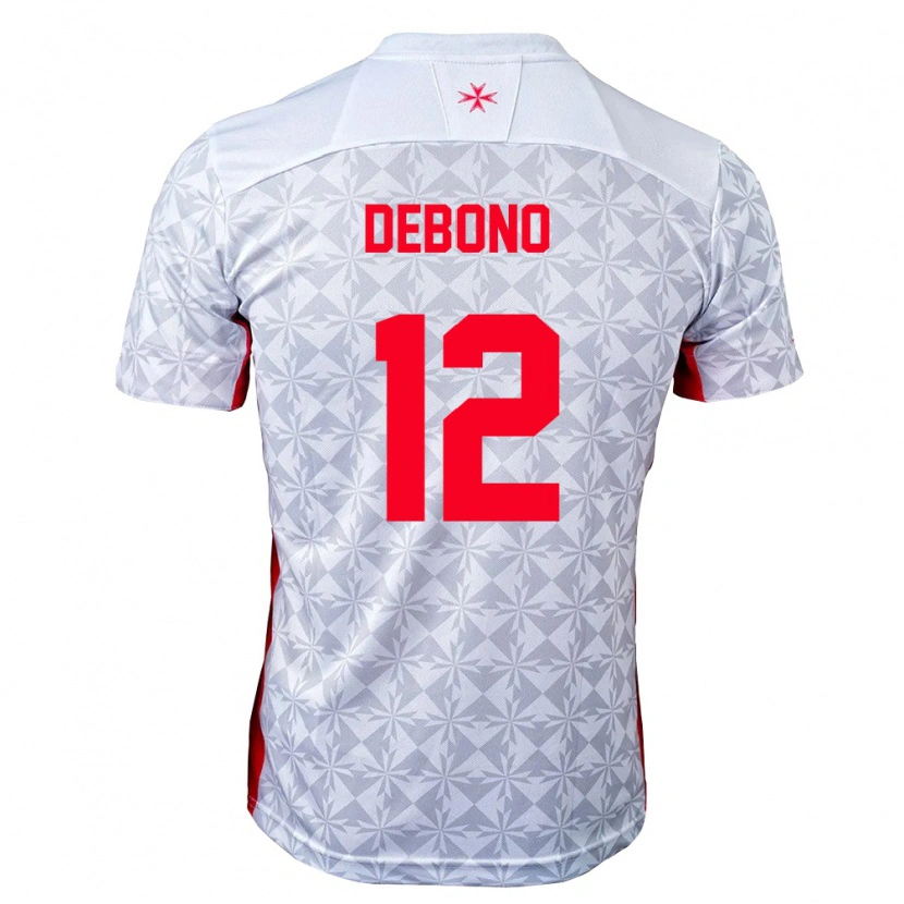 Danxen Men Malta Matthias Debono #12 Gray White Red Away Jersey 26-28 T-Shirt