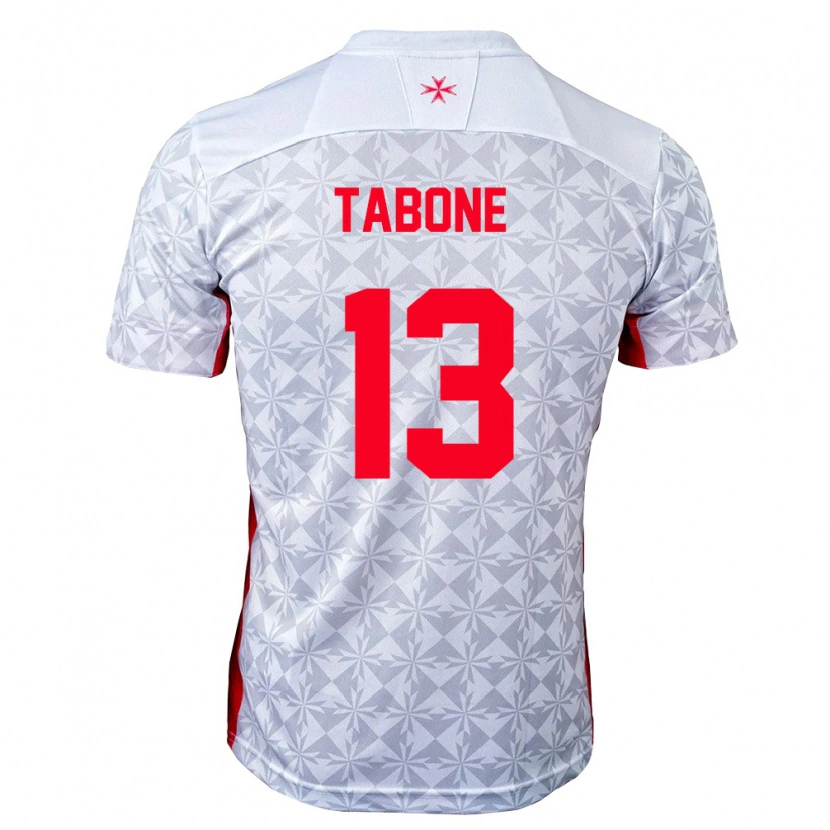 Danxen Men Malta Jayden Tabone #13 Gray White Red Away Jersey 26-28 T-Shirt