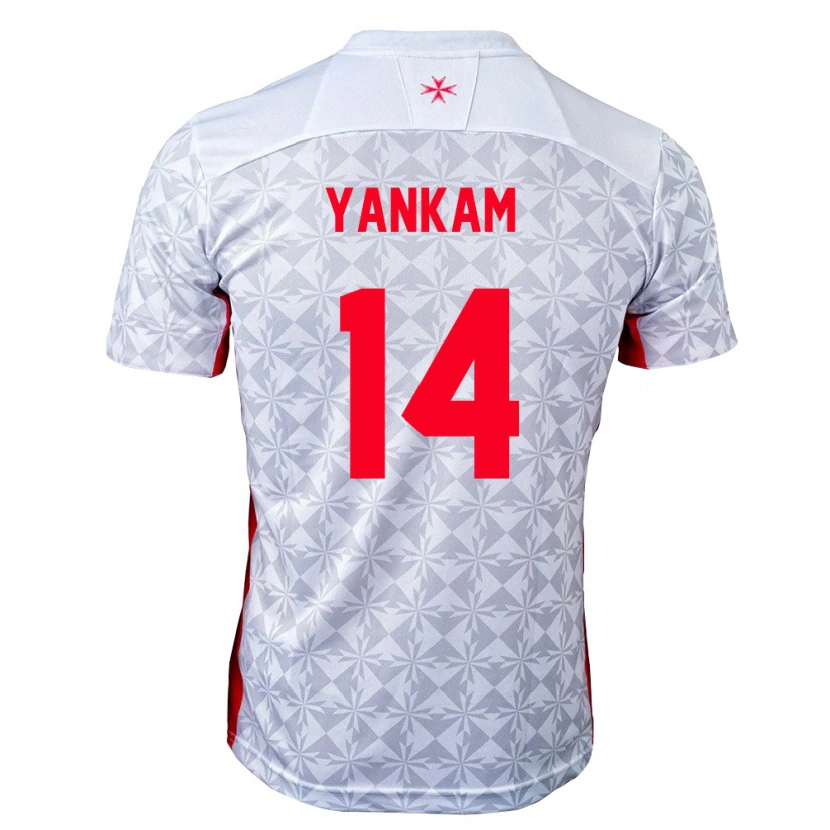 Danxen Men Malta Yannick Yankam #14 Gray White Red Away Jersey 26-28 T-Shirt