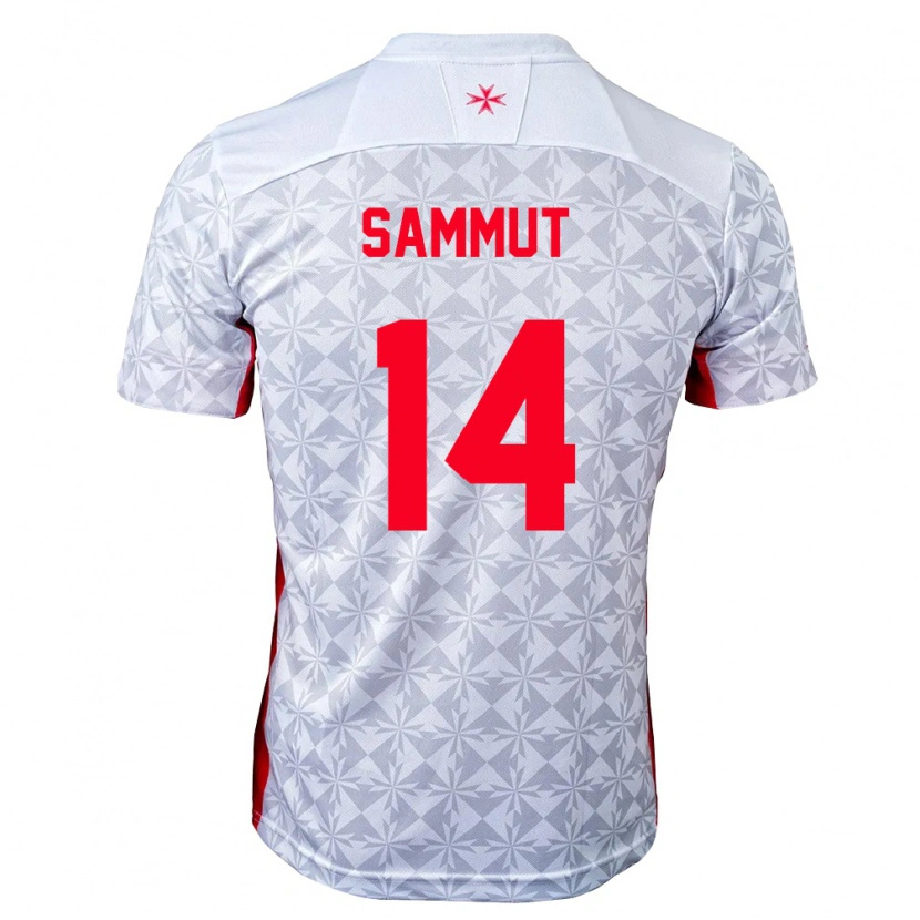 Danxen Men Malta Danny Sammut #14 Gray White Red Away Jersey 26-28 T-Shirt