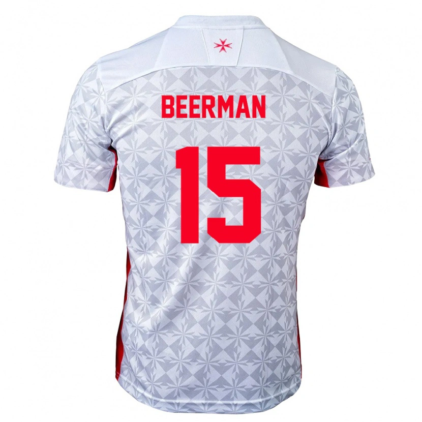 Danxen Men Malta Myles Beerman #15 Gray White Red Away Jersey 26-28 T-Shirt