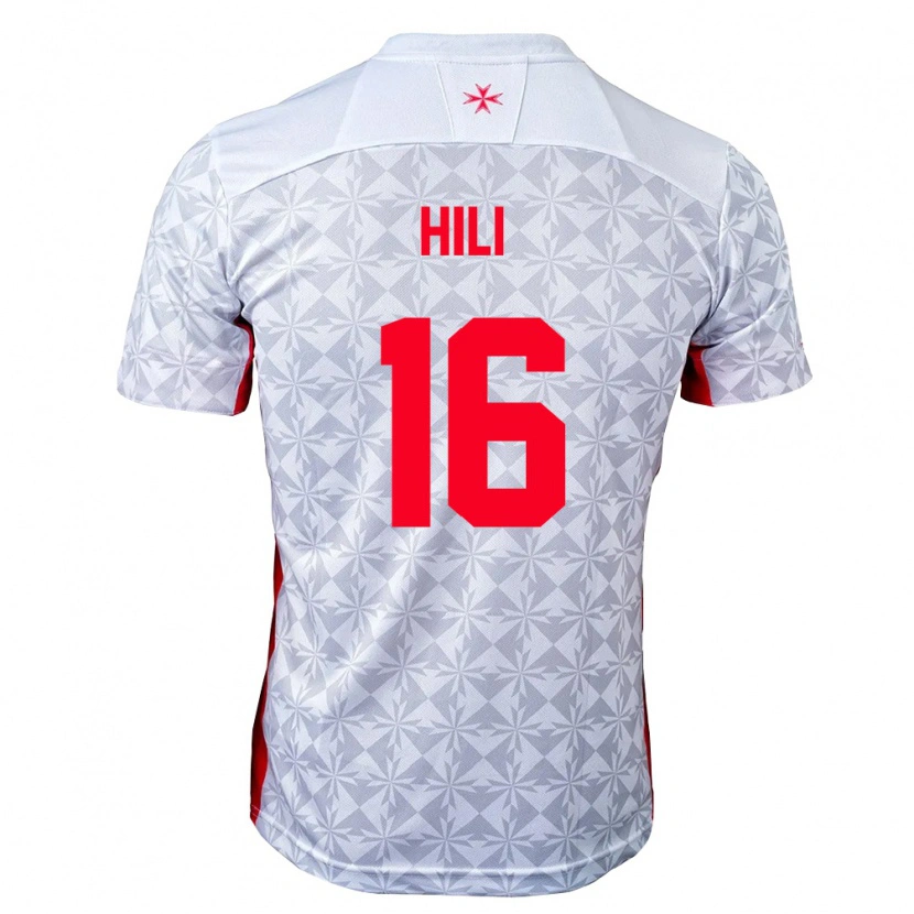 Danxen Men Malta Kayden Hili #16 Gray White Red Away Jersey 26-28 T-Shirt