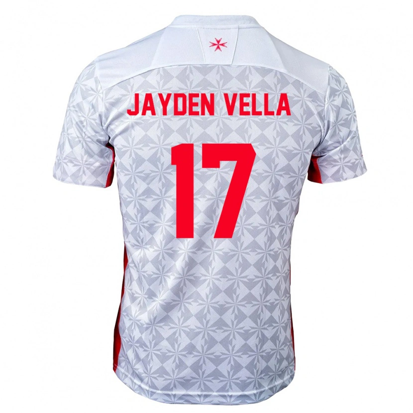 Danxen Men Malta Jayden Vella #17 Gray White Red Away Jersey 26-28 T-Shirt