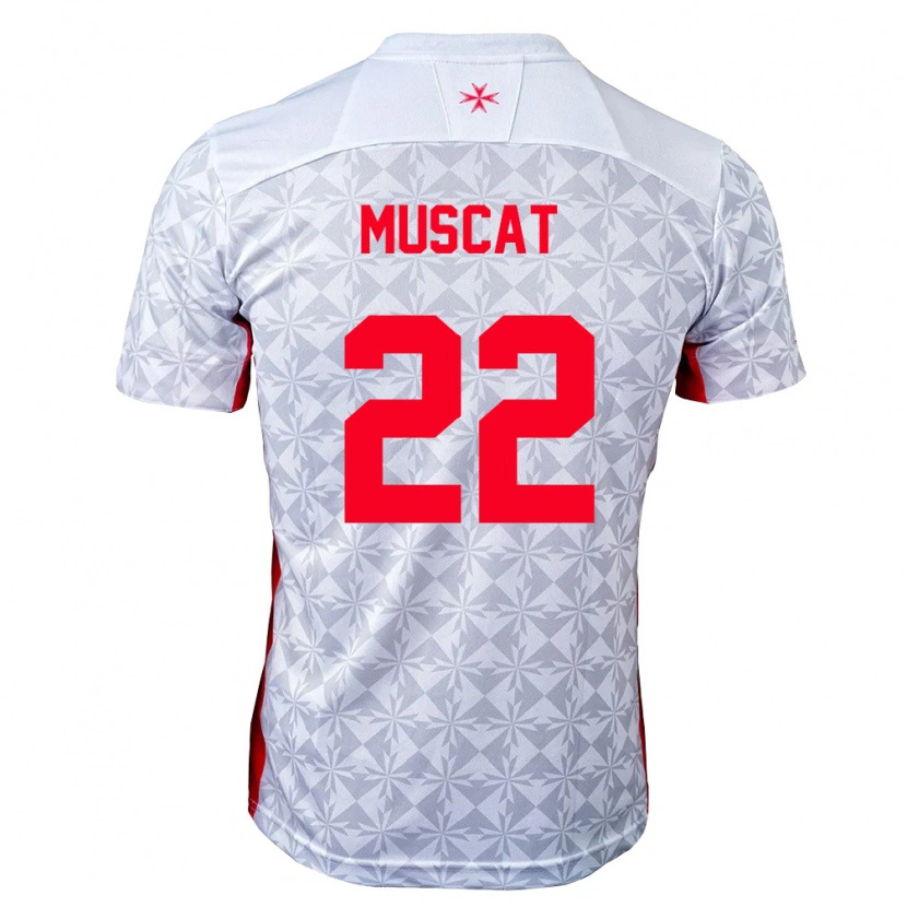 Danxen Men Malta Zach Muscat #22 Gray White Red Away Jersey 26-28 T-Shirt