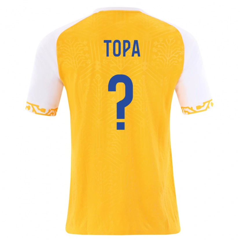Danxen Men Moldova Matei Topa #0 Yellow White Away Jersey 26-28 T-Shirt