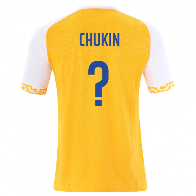 Danxen Men Moldova Maksim Chukin #0 Yellow White Away Jersey 26-28 T-Shirt