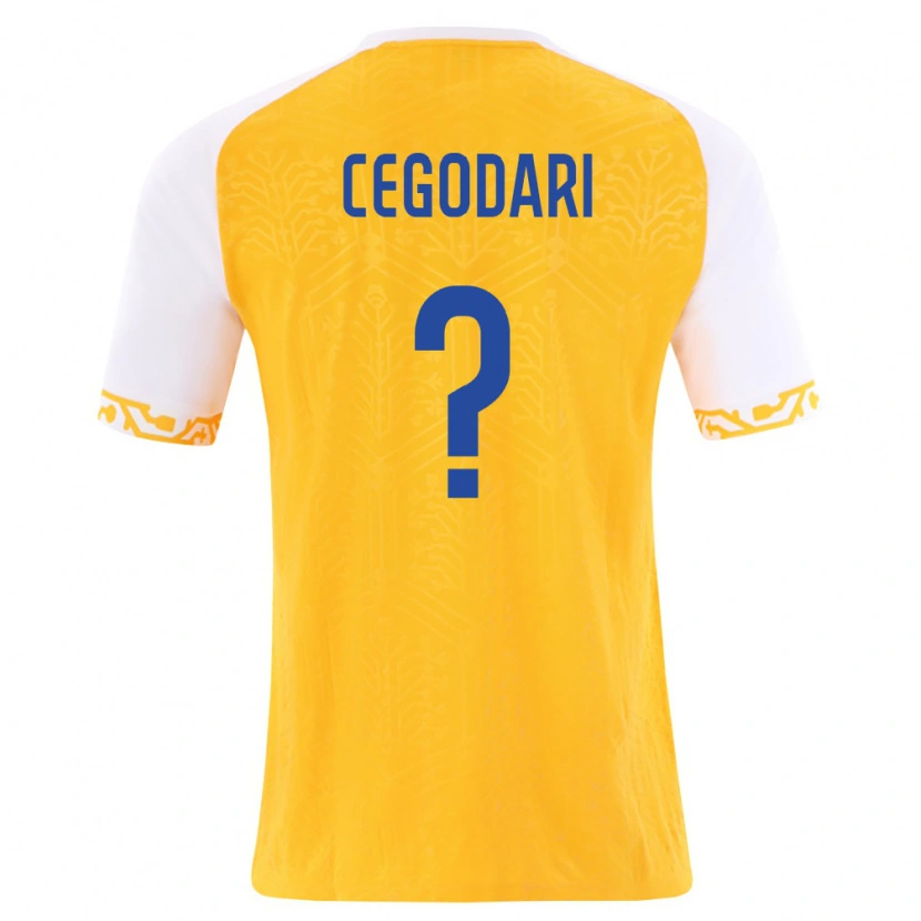 Danxen Men Moldova Gheorghe Cegodari #0 Yellow White Away Jersey 26-28 T-Shirt