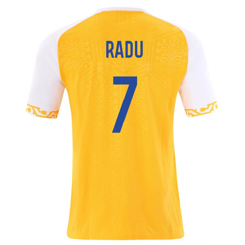 Danxen Men Moldova Lucian Radu #7 Yellow White Away Jersey 26-28 T-Shirt