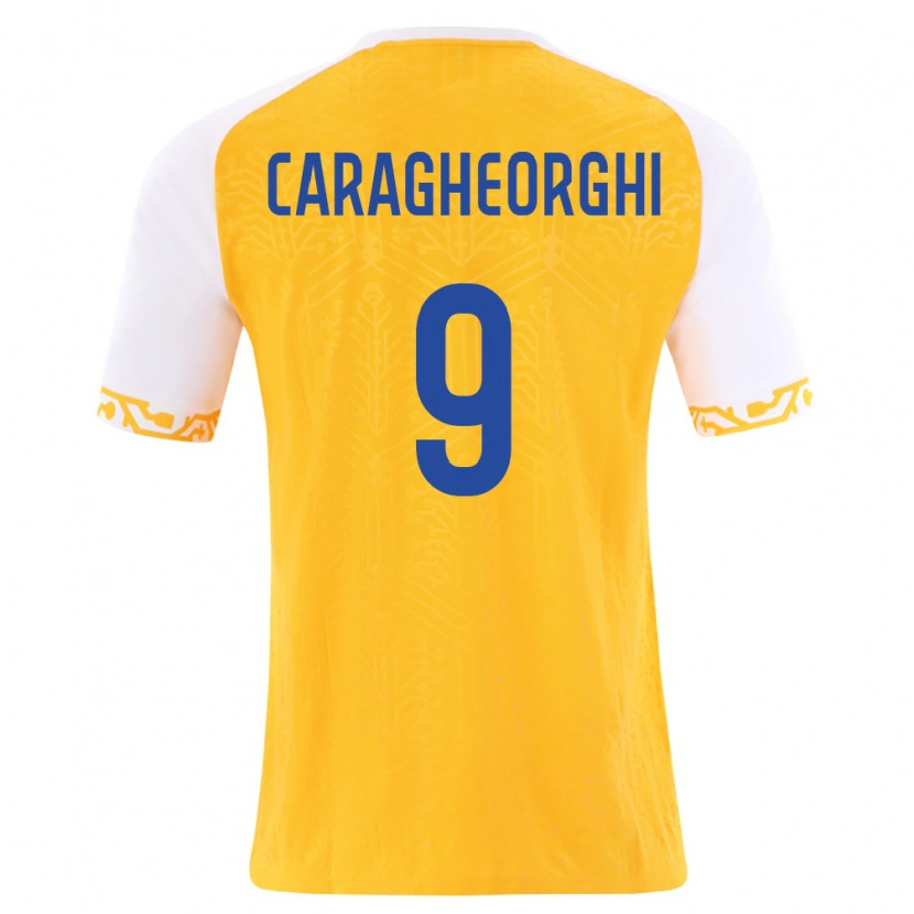 Danxen Men Moldova Nichita Caragheorghi #9 Yellow White Away Jersey 26-28 T-Shirt
