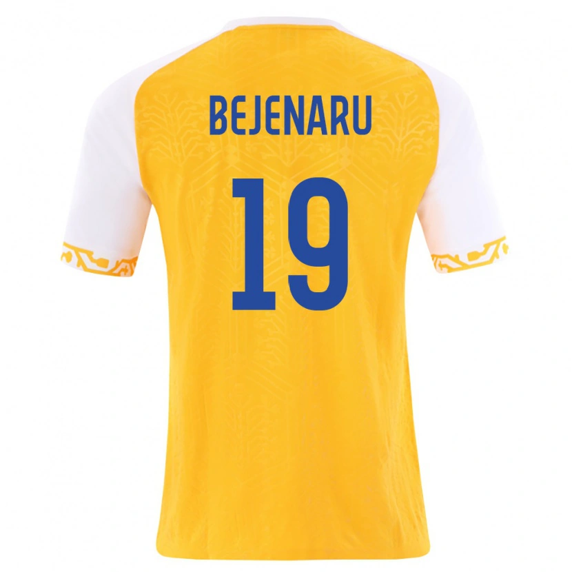 Danxen Men Moldova Vadim Bejenaru #19 Yellow White Away Jersey 26-28 T-Shirt