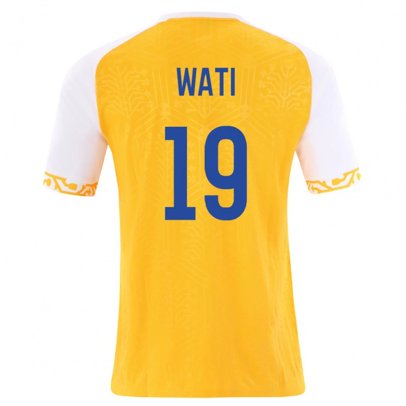 Danxen Men Moldova Tamer Wati #19 Yellow White Away Jersey 26-28 T-Shirt