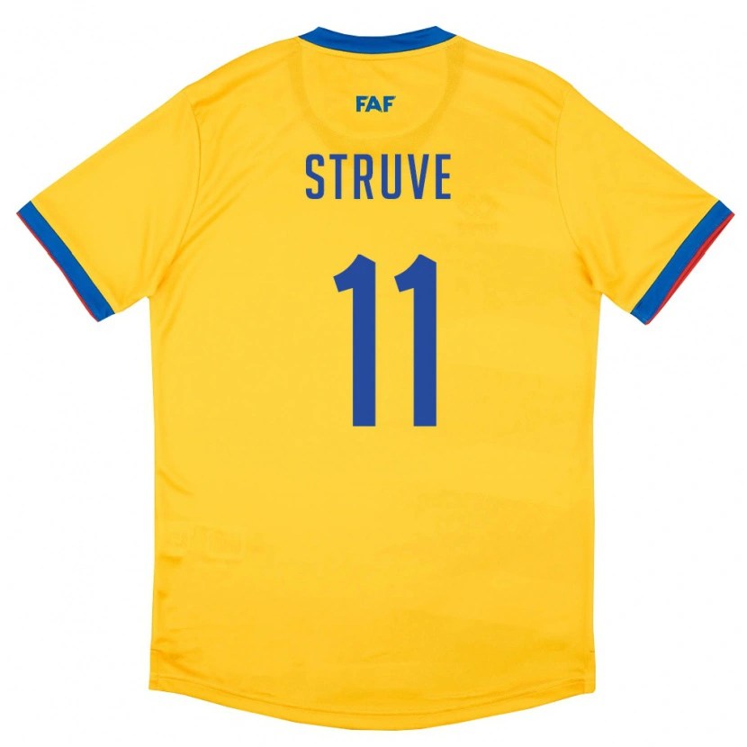 Danxen Men Andorra Biel Struve #11 Yellow Blue Red Away Jersey 26-28 T-Shirt