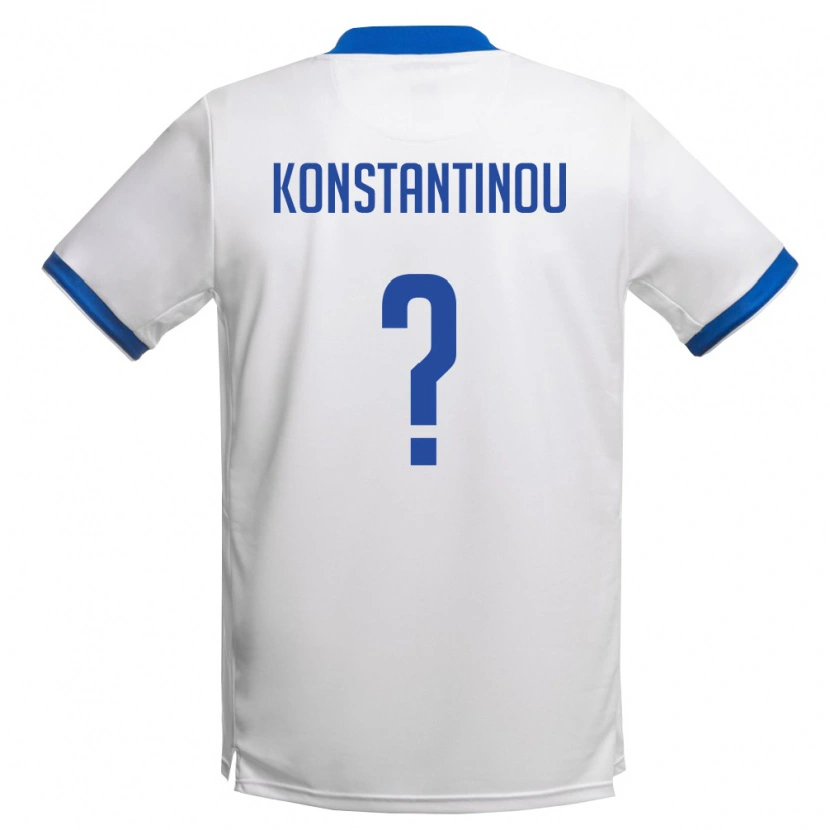 Danxen Men Cyprus Charalampos Konstantinou #0 White Royal Blue Away Jersey 26-28 T-Shirt