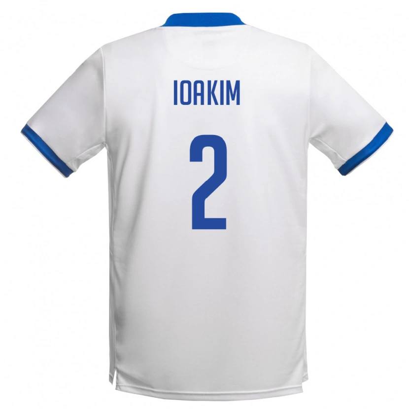 Danxen Men Cyprus Chrysostomos Ioakim #2 White Royal Blue Away Jersey 26-28 T-Shirt