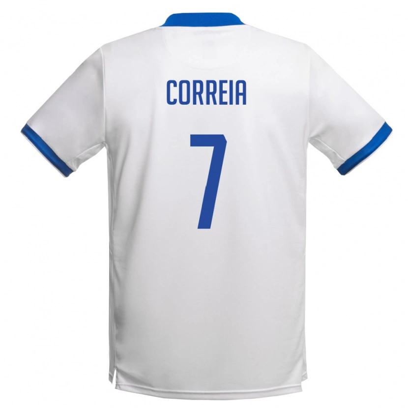 Danxen Men Cyprus Anderson Correia #7 White Royal Blue Away Jersey 26-28 T-Shirt