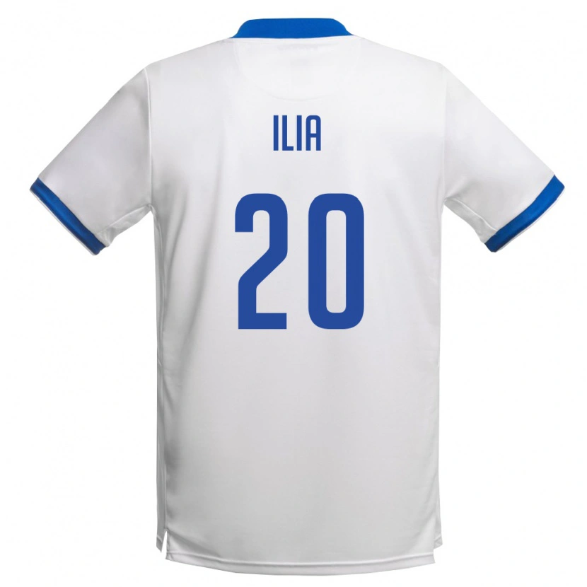 Danxen Men Cyprus Panagiotis Ilia #20 White Royal Blue Away Jersey 26-28 T-Shirt