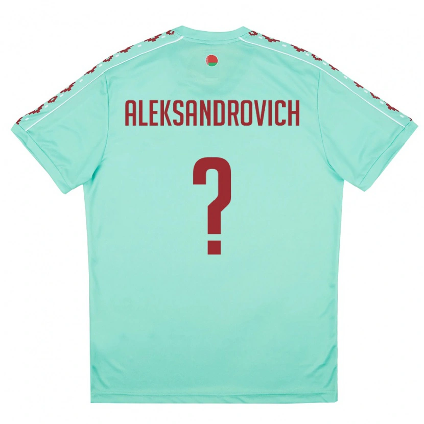 Danxen Men Belarus Aleksandr Aleksandrovich #0 Light Green Burgundy Away Jersey 26-28 T-Shirt