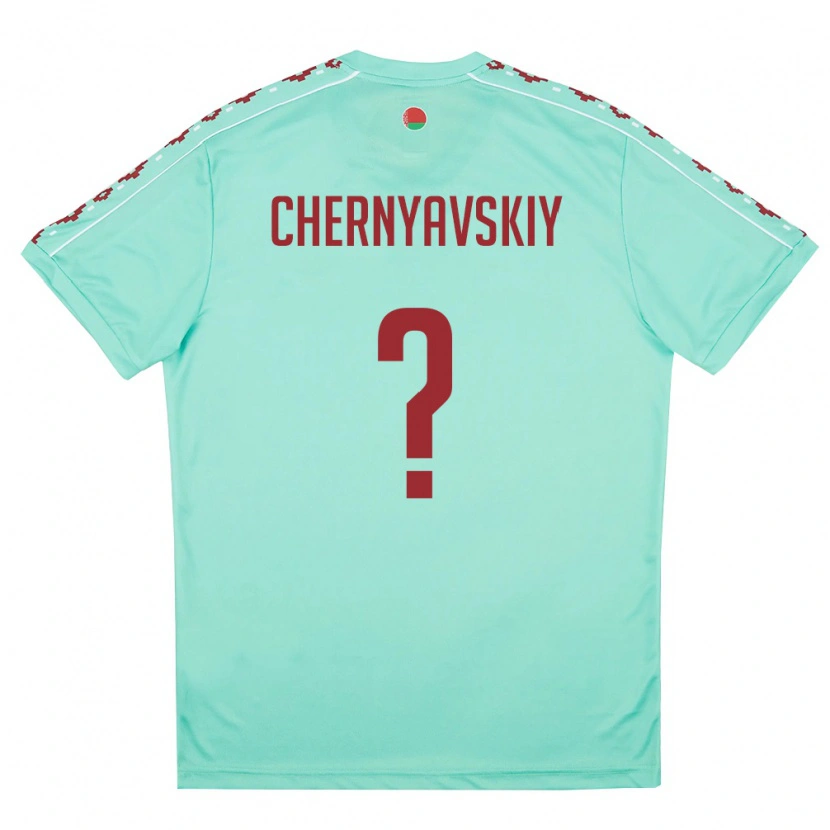 Danxen Men Belarus Matvey Chernyavskiy #0 Light Green Burgundy Away Jersey 26-28 T-Shirt