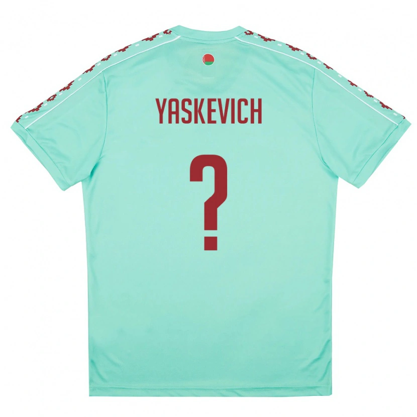 Danxen Men Belarus Maksim Yaskevich #0 Light Green Burgundy Away Jersey 26-28 T-Shirt