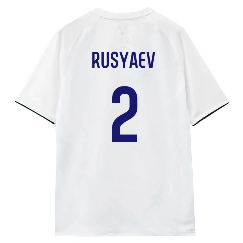 Danxen Men Russia Igor Rusyaev #2 White Brown Black Away Jersey 26-28 T-Shirt
