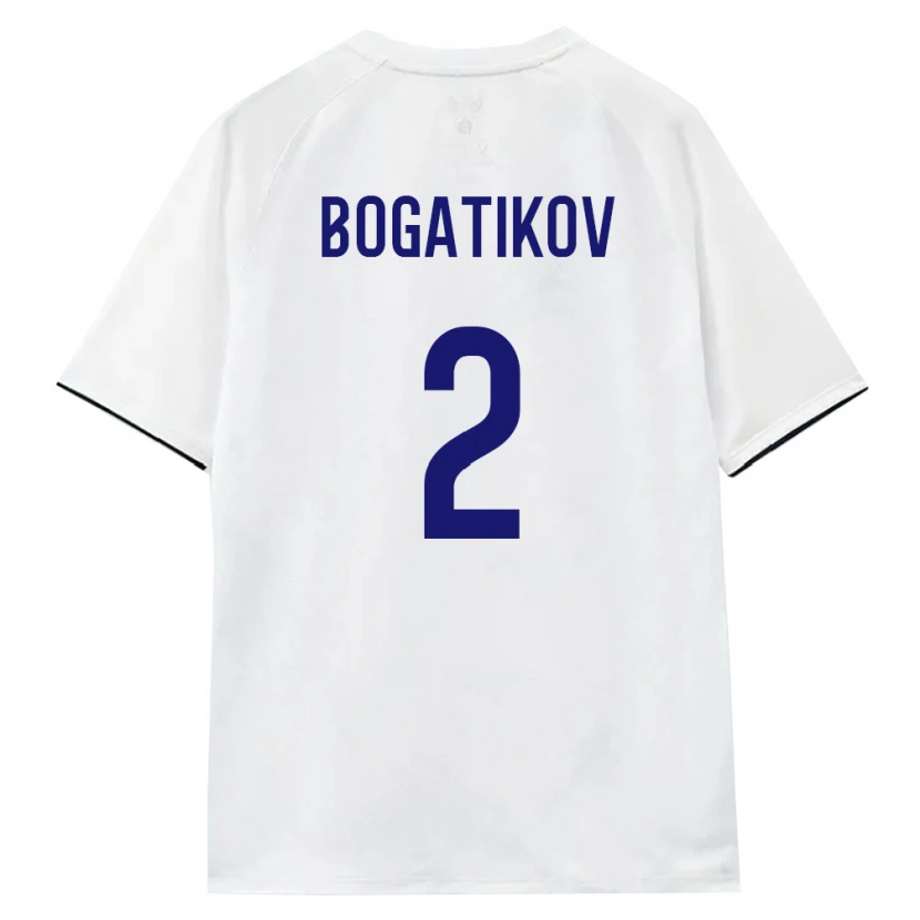 Danxen Men Russia Denis Bogatikov #2 White Brown Black Away Jersey 26-28 T-Shirt