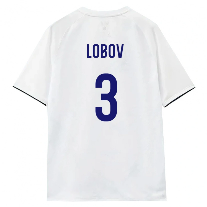 Danxen Men Russia Nikita Lobov #3 White Brown Black Away Jersey 26-28 T-Shirt