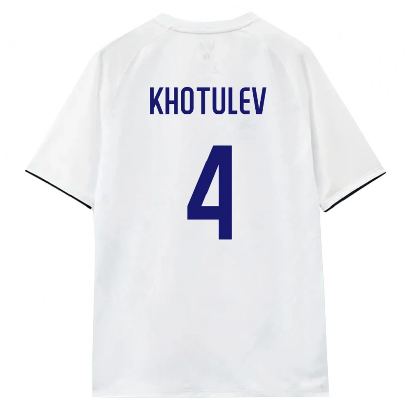 Danxen Men Russia Timofey Khotulev #4 White Brown Black Away Jersey 26-28 T-Shirt