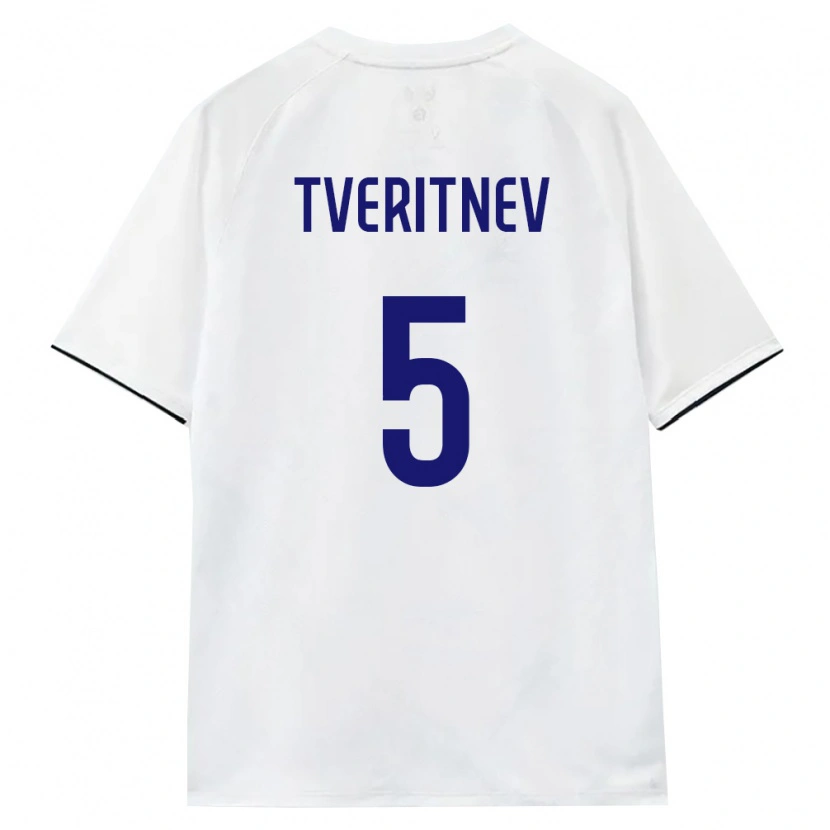 Danxen Men Russia Sarkis Tveritnev #5 White Brown Black Away Jersey 26-28 T-Shirt