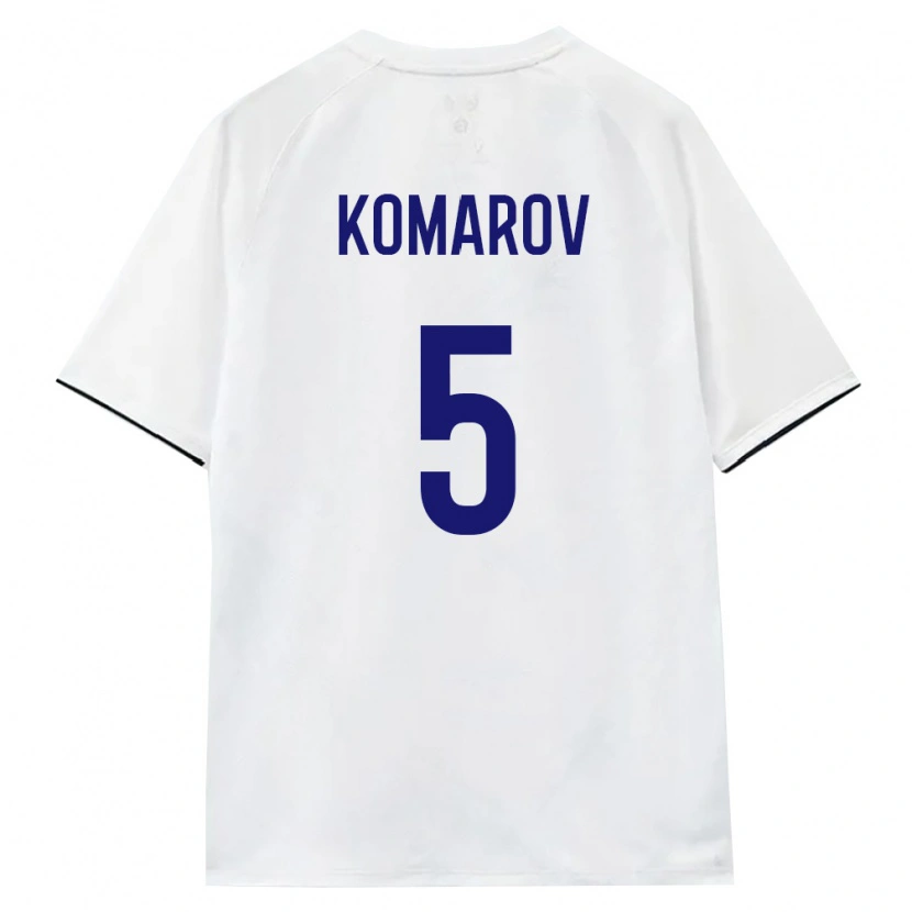 Danxen Men Russia Bulat Komarov #5 White Brown Black Away Jersey 26-28 T-Shirt
