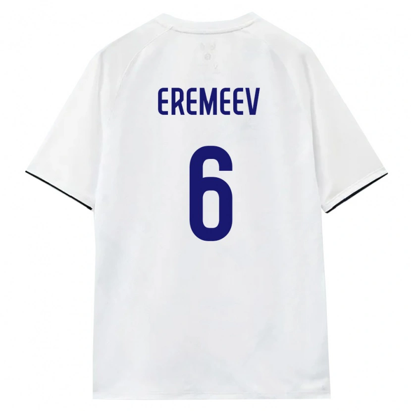 Danxen Men Russia Ilya Eremeev #6 White Brown Black Away Jersey 26-28 T-Shirt