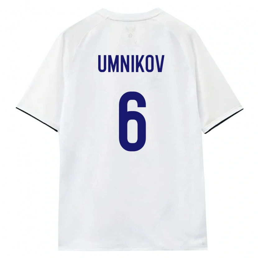 Danxen Men Russia Mikhail Umnikov #6 White Brown Black Away Jersey 26-28 T-Shirt