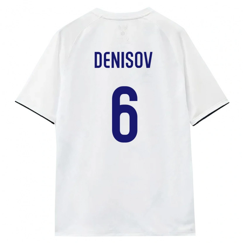 Danxen Men Russia Klim Denisov #6 White Brown Black Away Jersey 26-28 T-Shirt