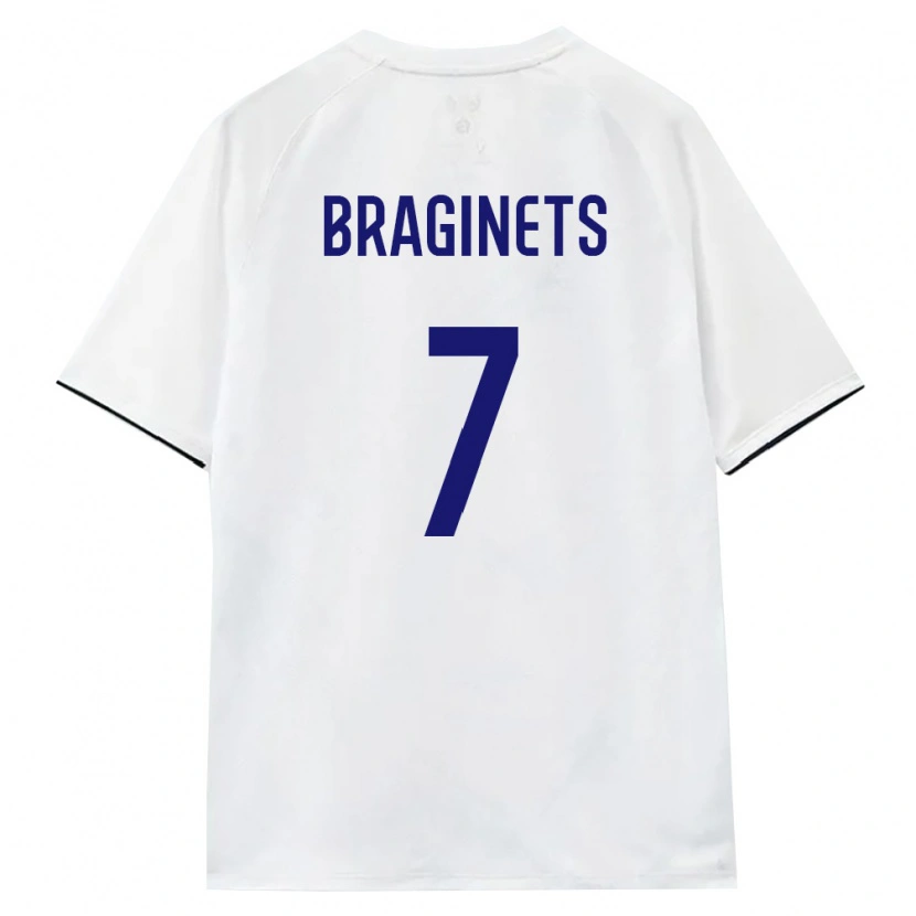 Danxen Men Russia Aleksandr Braginets #7 White Brown Black Away Jersey 26-28 T-Shirt