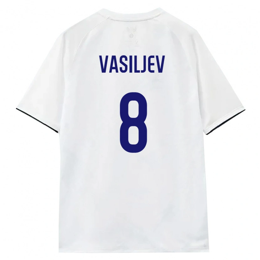 Danxen Men Russia Dmitriy Vasiljev #8 White Brown Black Away Jersey 26-28 T-Shirt