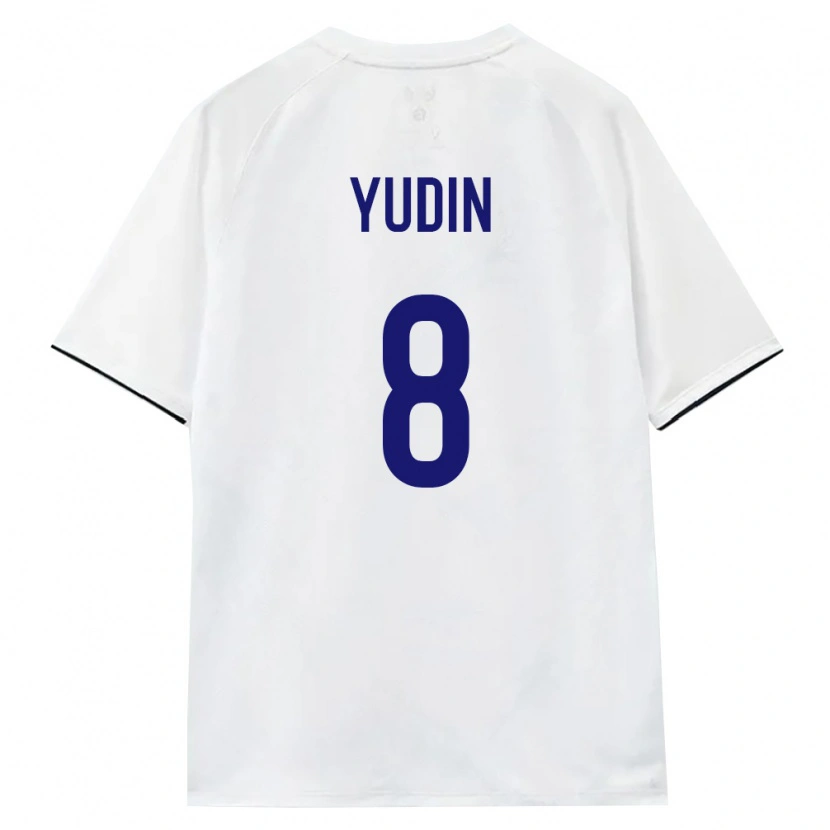 Danxen Men Russia Aleksandr Yudin #8 White Brown Black Away Jersey 26-28 T-Shirt