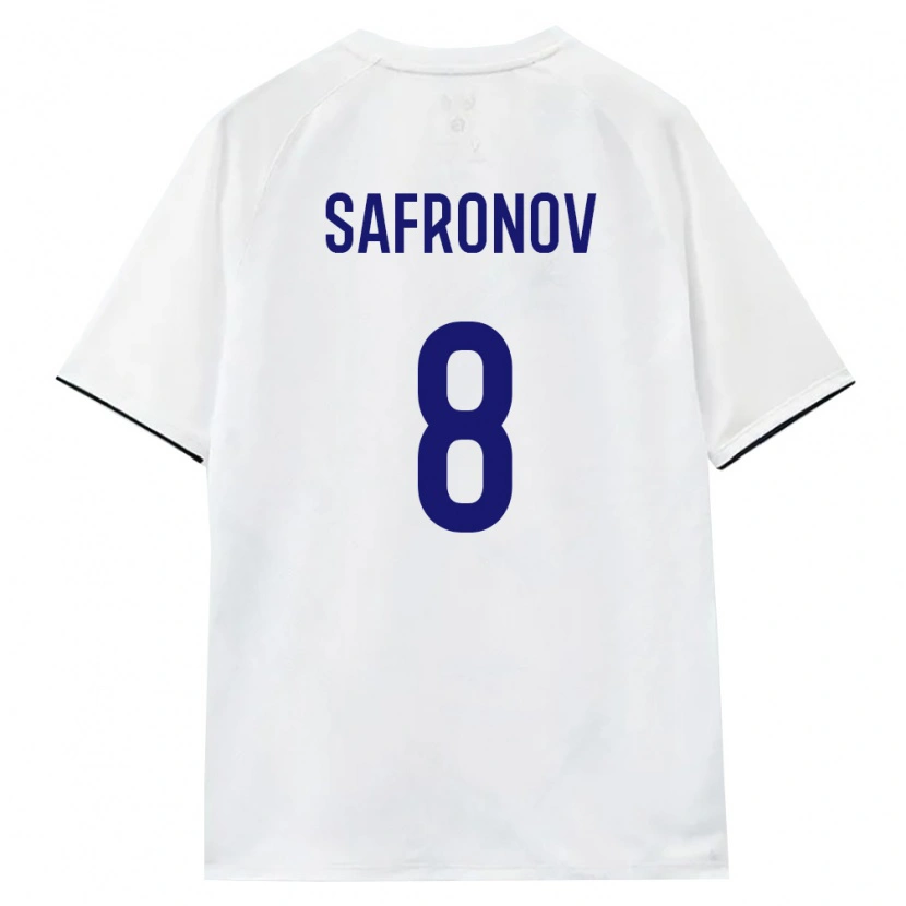 Danxen Men Russia Georgiy Safronov #8 White Brown Black Away Jersey 26-28 T-Shirt
