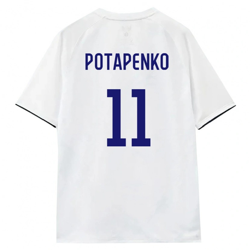 Danxen Men Russia Egor Potapenko #11 White Brown Black Away Jersey 26-28 T-Shirt