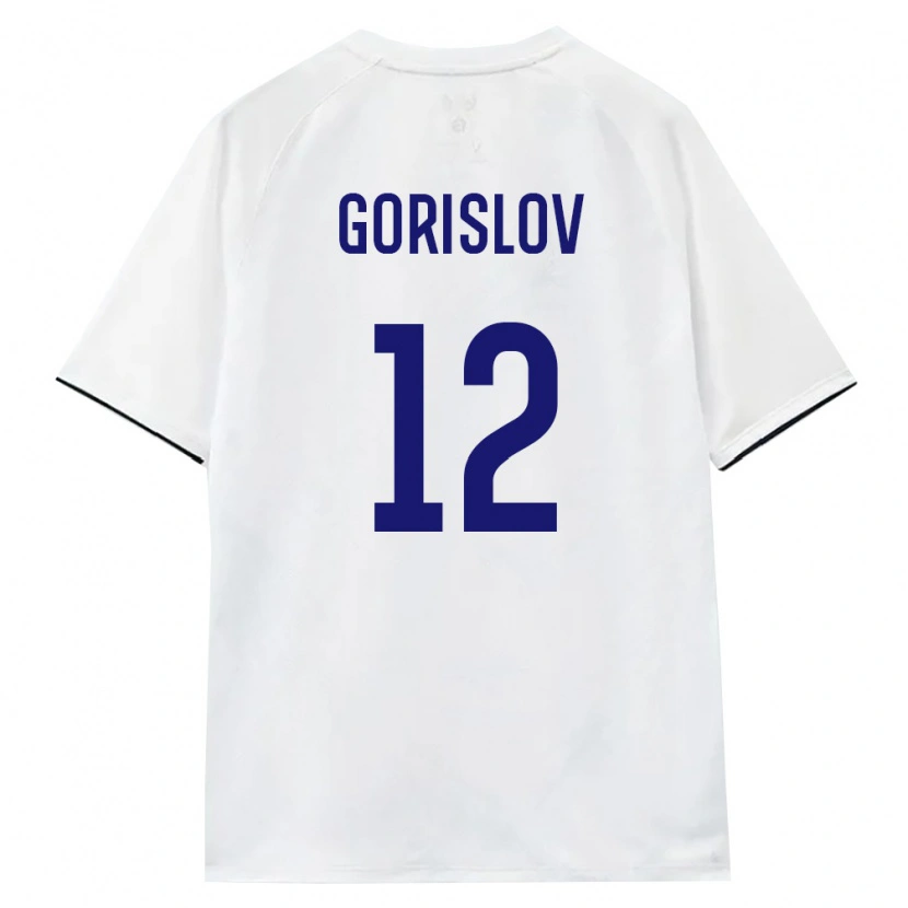 Danxen Men Russia Yaroslav Gorislov #12 White Brown Black Away Jersey 26-28 T-Shirt