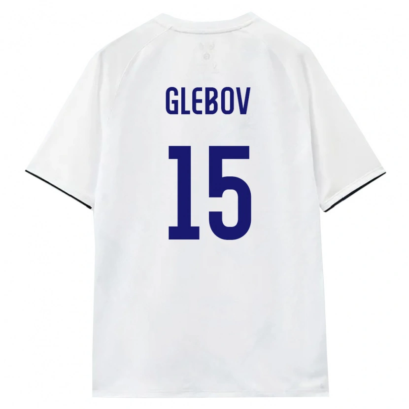 Danxen Men Russia Kirill Glebov #15 White Brown Black Away Jersey 26-28 T-Shirt