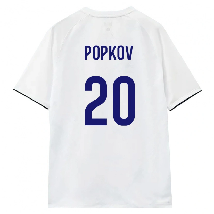 Danxen Men Russia Danila Popkov #20 White Brown Black Away Jersey 26-28 T-Shirt